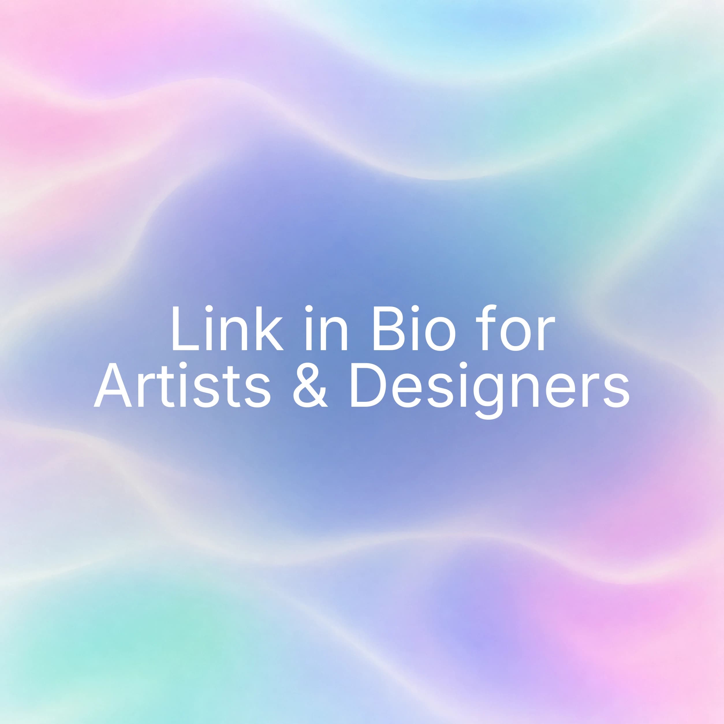 Blue abstract cover for link in bio pages for artists and designers