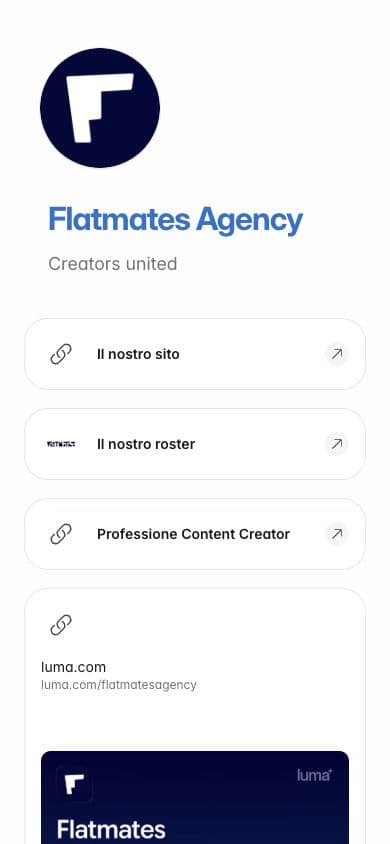 Flatmates Agency’s real profile with a theme generated from its logo